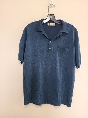 Montagut Paris Polo Shirt Short Sleeve Front Pocket Size 4 Teal